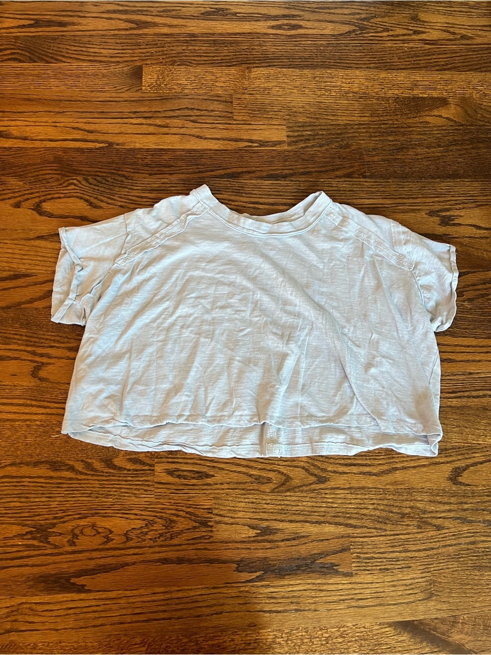 Altar'd State Light Blue Cropped Tee